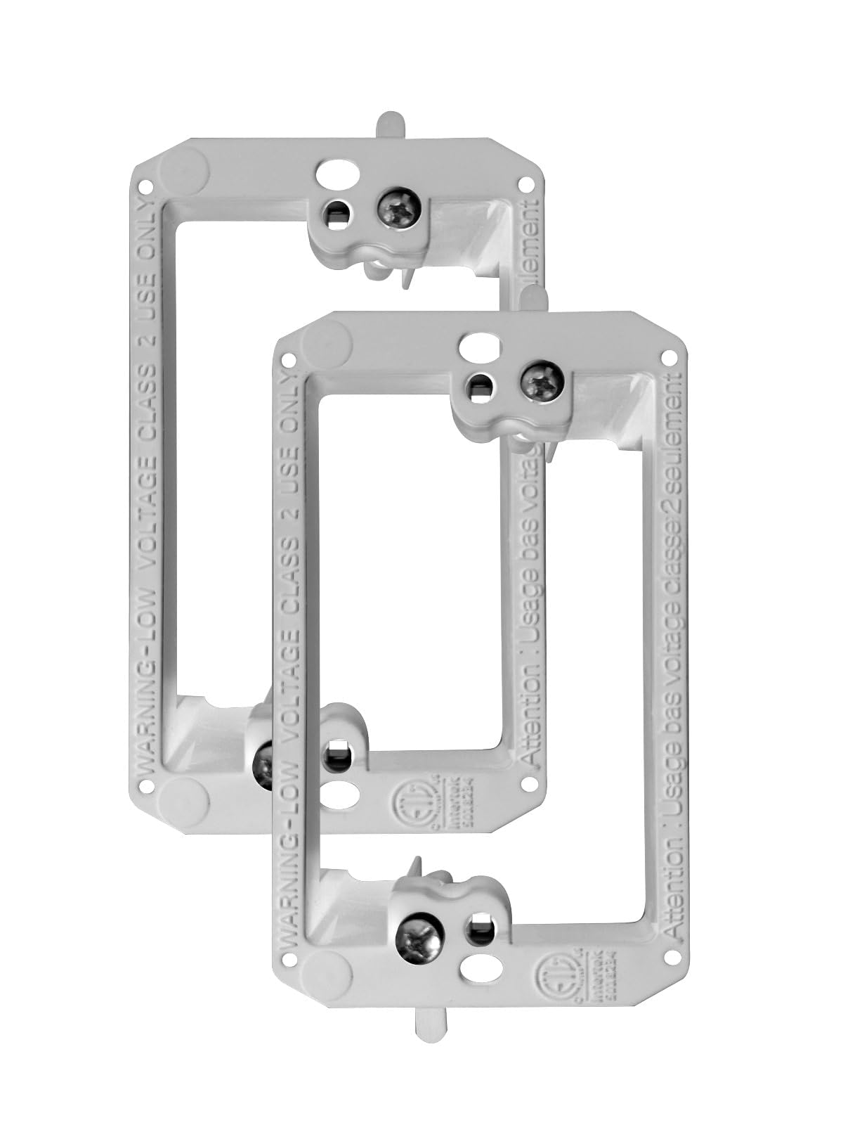 BestMounts Low Voltage Mounting Bracket 1 Gang, 10 Pack for Single Gang Wall Plate, Telephone Wires, Network Cables, HDMI, Coaxial, Speaker Cables - Low Voltage Box Cable Wall Plate Bracket, Mud Ring — Amazon image 10