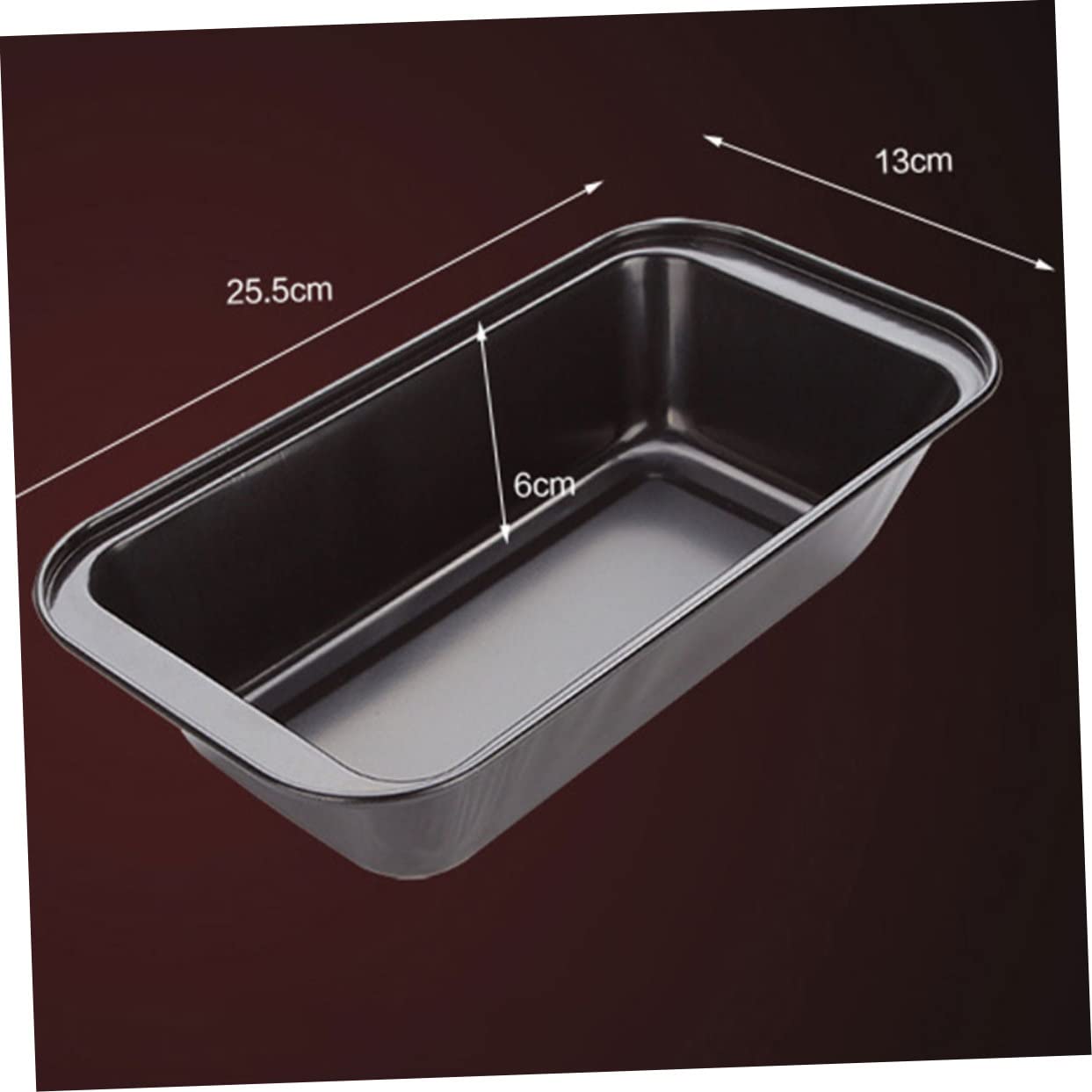 Ciieeo 1 PC Non Stick Carbon Steel Cake Mold Pan for Baking Thickened Rectangular Toast Tray Bakeware for Cakes Cheesecakes and More Home Kitchen Black