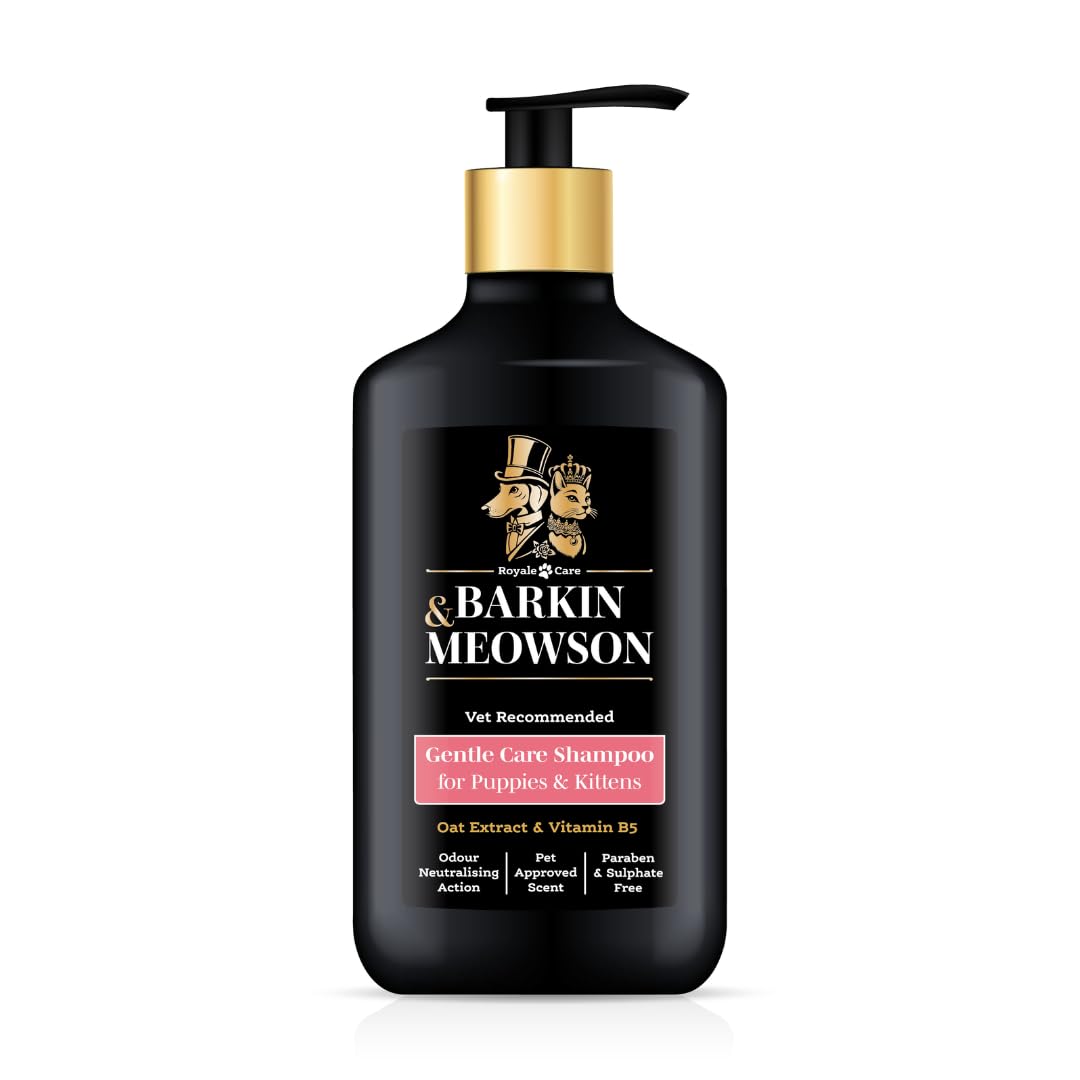 Barkin & Meowson Gentle Care Shampoo for Puppies & Kittens 350ml / 11.83 fl.oz - Oat Extract for Sensitive Skin, Pet-Friendly Scent — image 1
