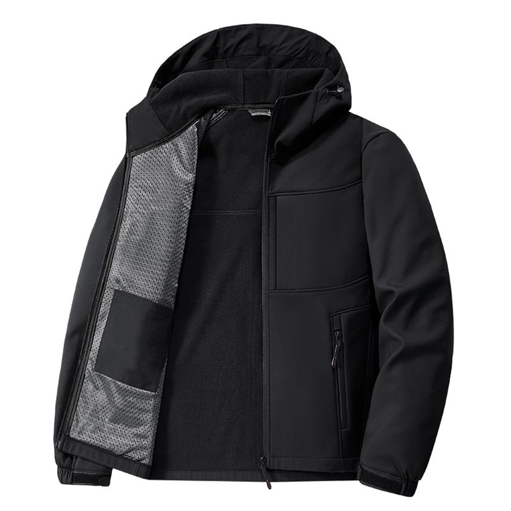 NITRY Men Jacket Slim Fit Comfortable Men Warm Cold Jacket Casual Fashion Men With Hood Long Sleeve Jacket Youth Trend Men Classic Outdoor Jacket