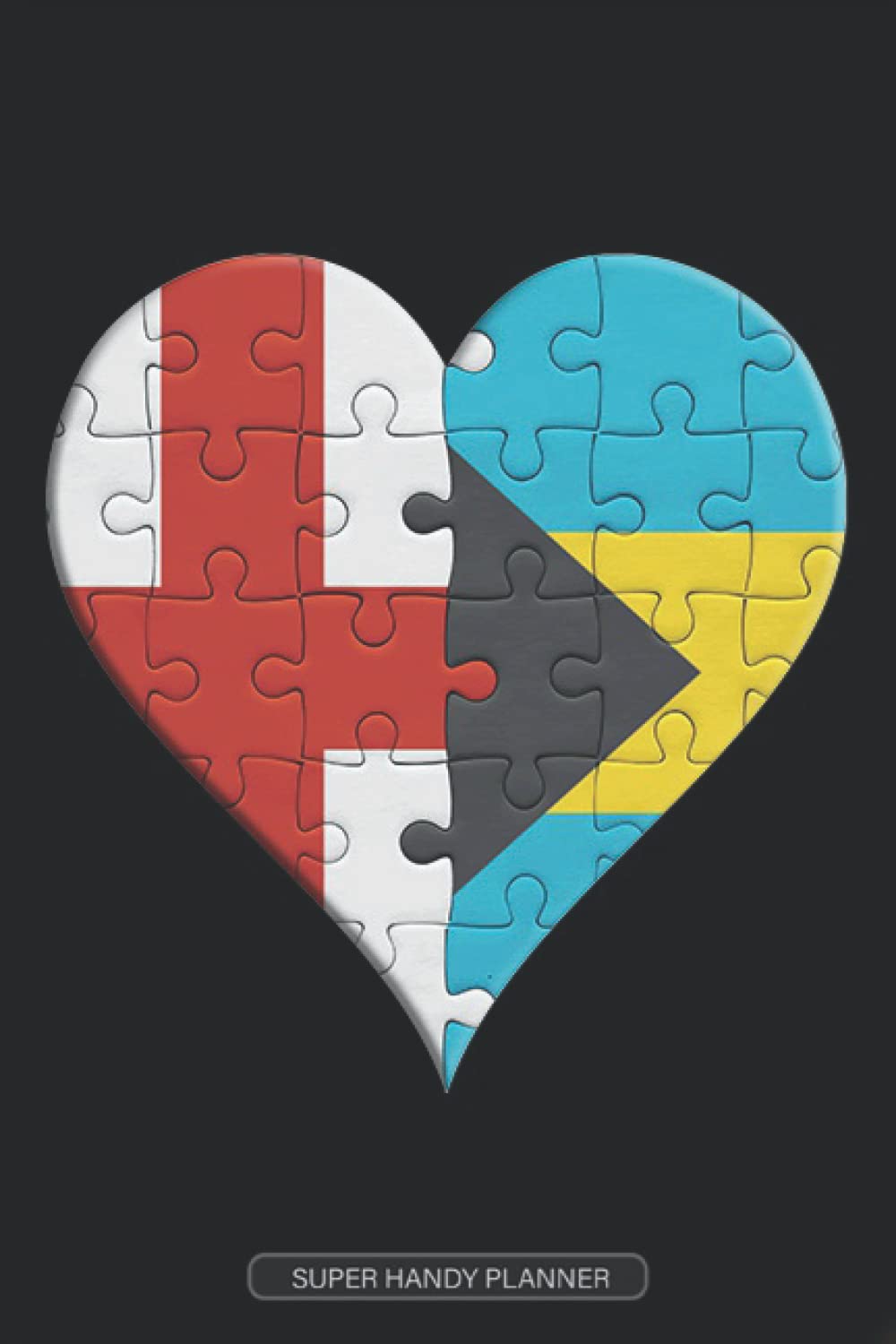 Planner: English Bahamian Flag United Heart Jigsaw Puzzle Flags Of England Bahamas