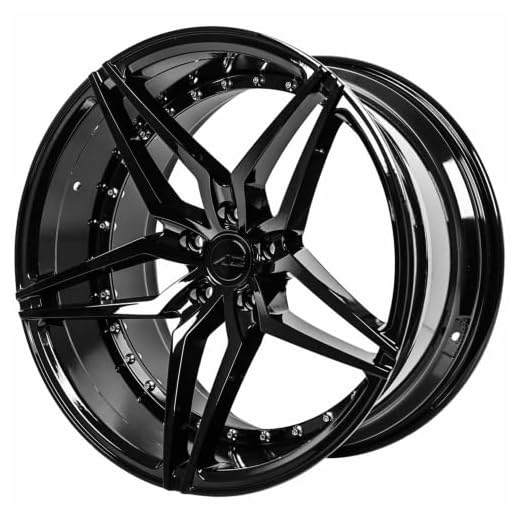 AC Wheels AC01 | Staggered 20 Inch Rims (Set of 4 Wheels) - Gloss Black Finish - Fits Most Sedans, Coupes, and SUVs - Concave Rim Wheel