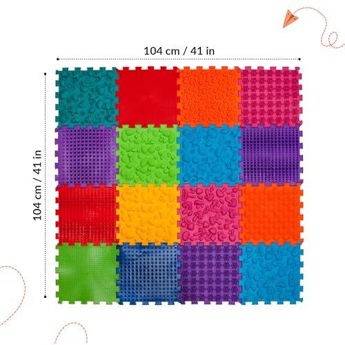 Orthopädische Sensorische Boden spielmatten für Kinder Puzzle Mix 16-TLG Prävention von Plattfüßen