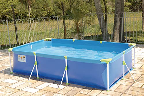 Kit Piscina Premium 2500 Litros Retangular Estruturada + Filtro Bomba 2200 L/h - Mor - 110v