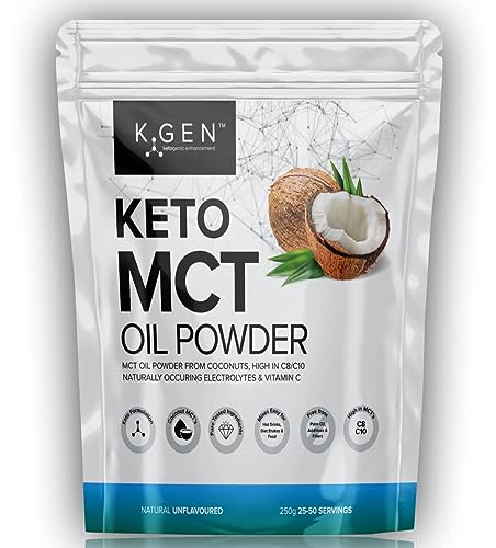 Keto MCT Oil Powder Pure Coconut MCT Keto Coffee Creamer | Premium Quality C8 Easily Absorbed & Digested - Ideal for Paleo & Vegan Diets | Advance Diet for Hair Skin Nails Immune & Health