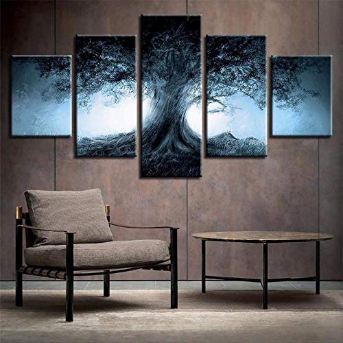 Pintura sobre lienzo de alta calidad con el diseño natural del Árbol de la Vida para tu pared 3