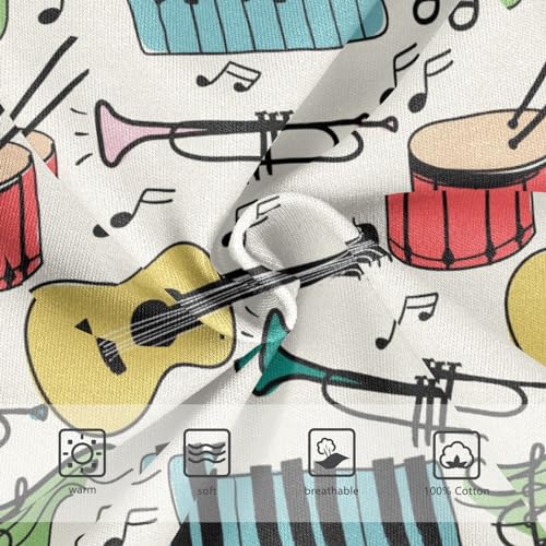 Pigsaly Boys' Underwear Instruments Music Notes Boys Briefs Electronic Piano Guitar Toddler Underwear 3T Multicolor3