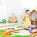 CCLIFE Krabbelmatte Spielmatte Baby Schadstofffrei 196x176x1cm Faltbar Spielunterlage Spielteppich Groß Rutschfest Beidseitig Tragbar Wasserdicht für Innen Außen Bunt
