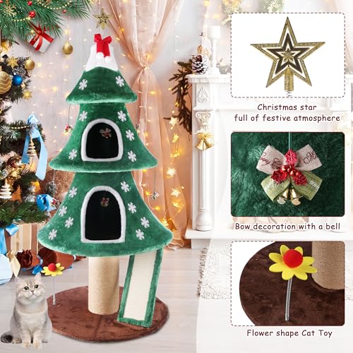 Árbol de Navidad para Gatos 53" con Condos y Rascadores miniatura 3