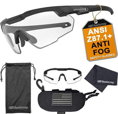 Image of HTS HUNTERSKY Ballistic Tactical Shooting Glasses ANSI Z87+ UV400 Protective Eyewear