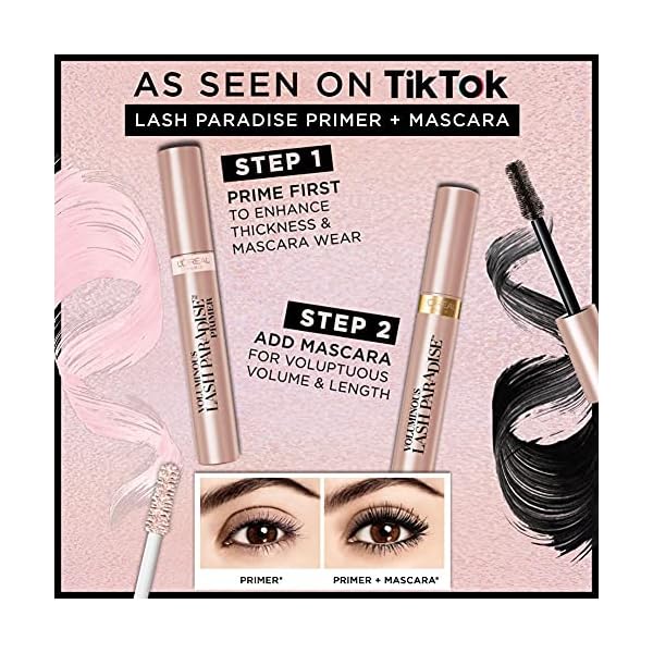 LOreal-Paris-Voluminous-Makeup-Lash-Paradise-Mascara-Voluptuous-Volume-Intense-Length-Feathery-Soft-Full-Lashes-No-Flaking-No-Smudging-No-Clumping-Blackest-Black-1-Count L'Oreal Paris Voluminous Makeup Lash Paradise Mascara, Voluptuous Volume, Intense Length, Feathery Soft Full Lashes, No Flaking, No Smudging, No Clumping, Blackest Black, 0.25 Fl Oz (Pack of 1)