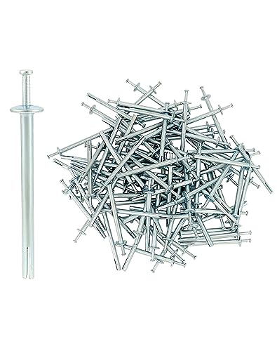 QWORK Hammer Drive Nails in Anchor, 1/4 x 3, (100 per Box)