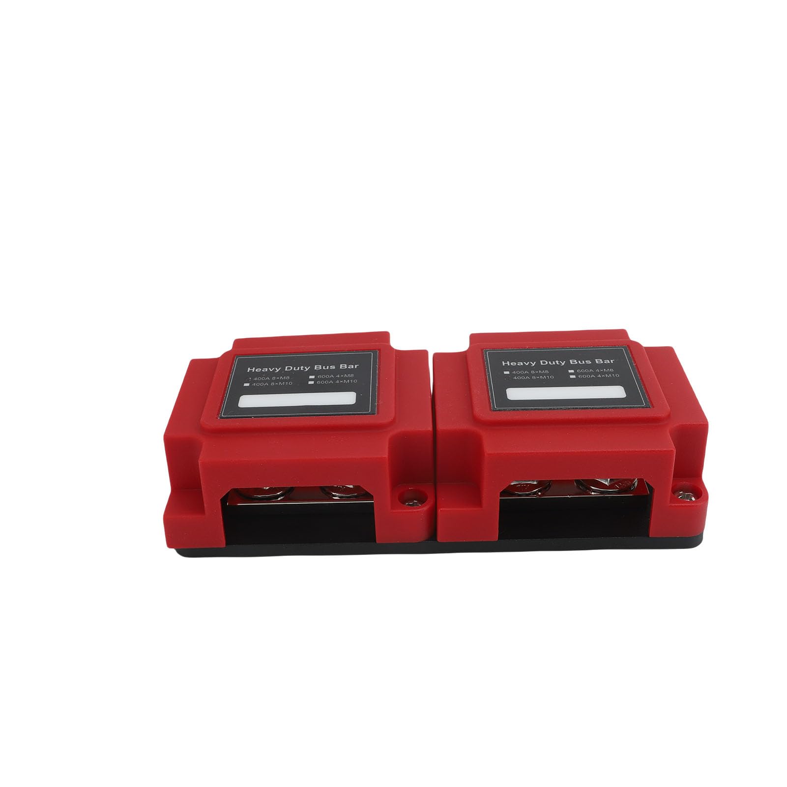 JTLB Bloc de Distribution d'alimentation, Barre de Bus de Batterie avec é 8xm10, pour L'automobile, Bateau, Yachts, Gérer Facilement la Puissance dans Le Véhicule DC 12-48V, (Tout Rouge)