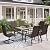 MIXPATIO Outdoor Patio Dining Set 7 Pcs, Patio Furniture Dining Table Chair Set, 4 Rattan Swivel Chairs and 2 Fixed Chairs & 1 Dining Table with Umbrella Hole, for Lawn, Garden, Yards, Poolside