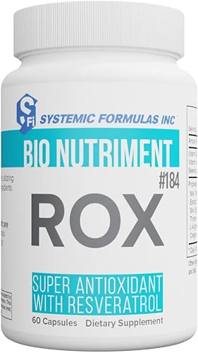 Systemic Formulas ROX Super Antioxidante con Resveratrol 60 Cápsulas #184. Fórmula súper antioxidante