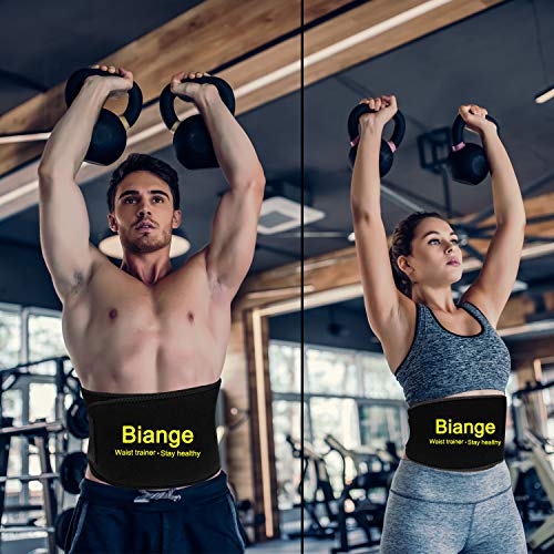 Biange FITNESS23 Waist Trainer For Women Men Sweat Belt Waist Trimmer Belly Band Stomach Wraps thumb #5