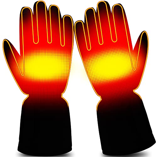 Autocastle Heated Gloves Rechargeable Electric Gloves Camping Hand Warmers Winter Warm Touchscreen Gloves for Men Women Battery Waterproof Gloves Windproof Heat Glove for Outdoor Cycling Skiing Hiking