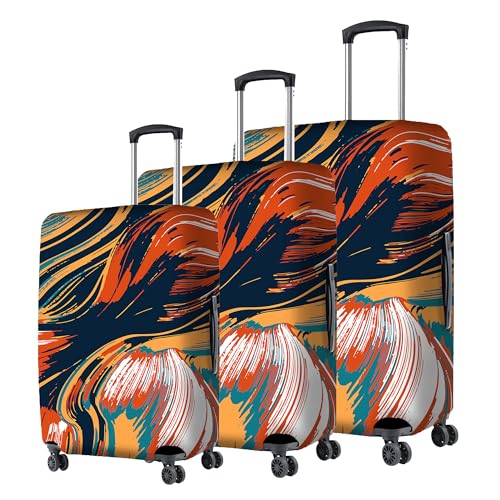 Image of Nasher Miles Polyester Protective Luggage Cover Set of 3 (Small-Medium-Large) - Ripple