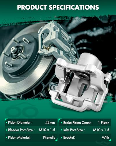 Image of SCITOO 18B4992 18B4993 Rear Left & Right Disc Brake Calipers w /Bracket Fit for Chrysler for 300 2005-2021,for Dodge for Charger 2006-2021,for Dodge for Magnum 2005-2008, Single Piston