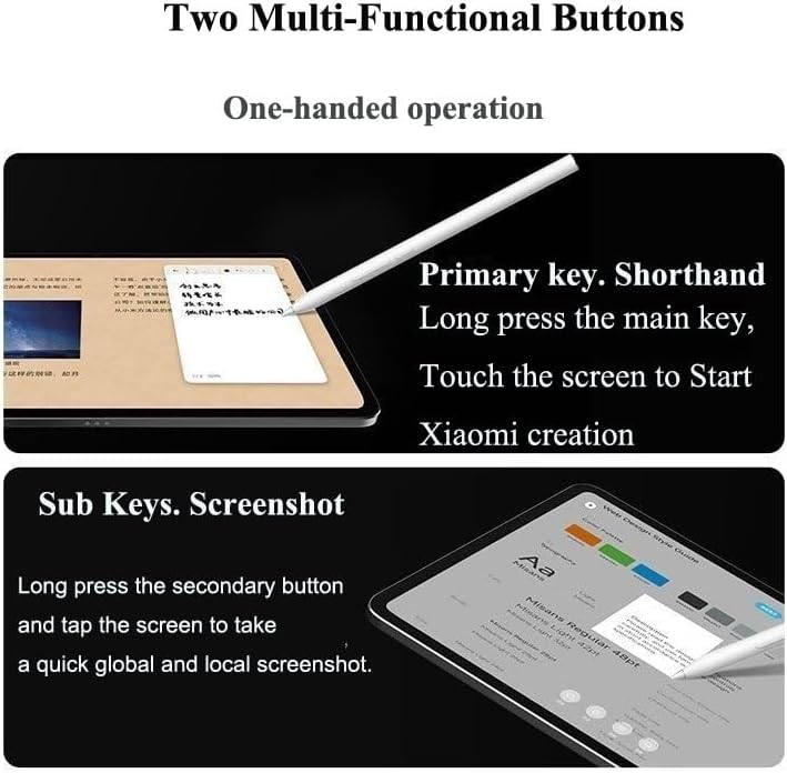 Close-up of the Xiaomi Focus Pen showing its two multi-functional buttons.