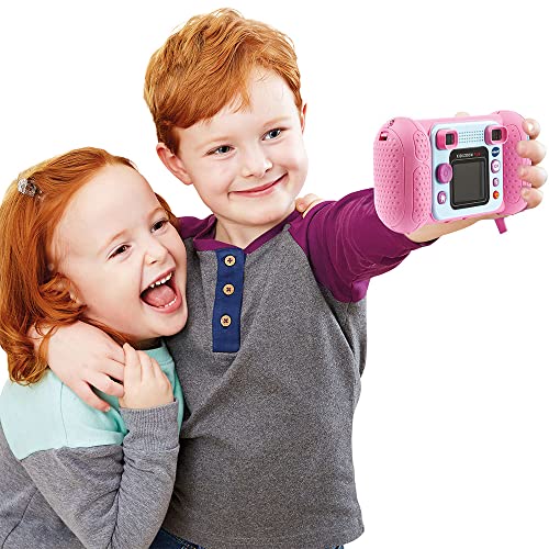 VTech - KidiZoom Fun Rose, Appareil Photo Numérique Enfant 9 en 1, Photos et Vidéos, Écran Couleur, Filtres, Cadres et Effets Rigolos, Cadeau Enfant de 3 Ans à 10 Ans - Contenu en Français