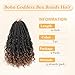 Yewell Goddess Box Braids Crochet Hair 10 Inch Boho Crochet Box-Braids With Curly Ends, 9 Packs Bohomian BoxBraids CrochetHair For Black Women Pre Looped Boxes Braid Crochet-Hair (10Inch 9 Packs,T30)