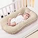 FUNUPUP Muslin Baby Lounger Cover Compatible with Snuggle Me Lounger, Infant Pillow Cover for Newborn, Removable Nest Slipcover for Boys and Girls, Only Cover, Beige and Plaid