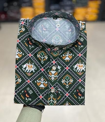 Image of FOXDX Men's Traditional Cotton Floral Printed Only Kurta