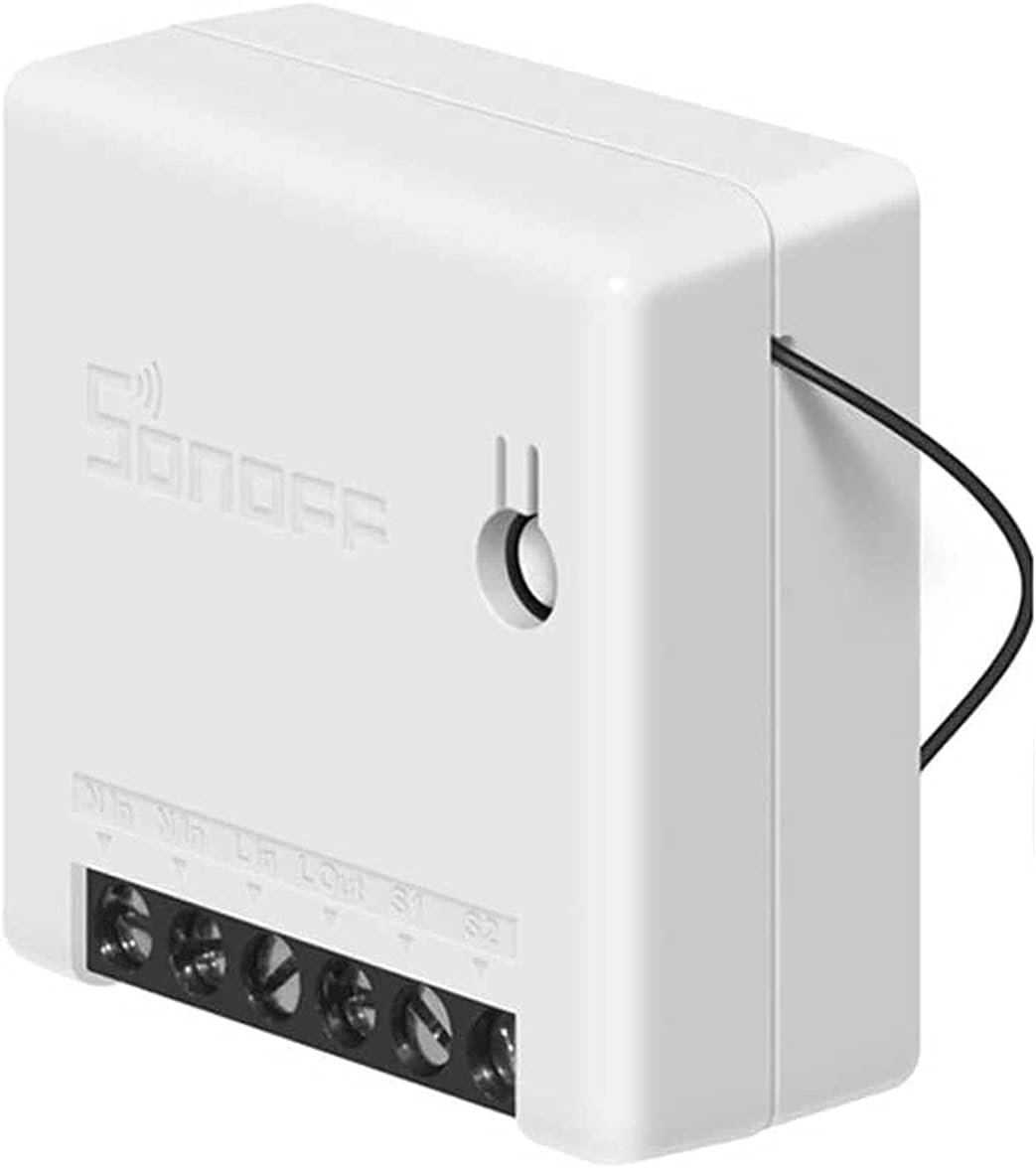 SONOFF Smart WiFi Switch 2 Way Light Switch 10A 2200W, APP Remote Control, Voice Control, Timer Function, Live and Neutral Wires Required, No Hub Required,