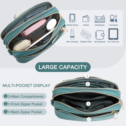 Image of Crossbody Bag for Women Vegan Leather Handbag Purse Anti Theft RFID