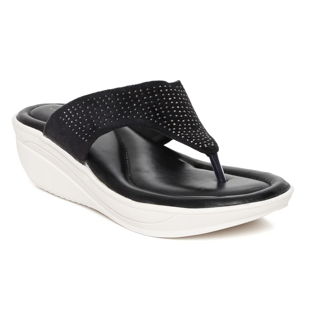 PARAGON K6006L Womens Black Fashion Slippers | Comfortable Everyday Slippers with Cushioned Footbed, Anti-Skid Soles and Stylish Design | Perfect for Everyday Use (B0BZZB9R9R) Amazon Price History, Amazon Price Tracker