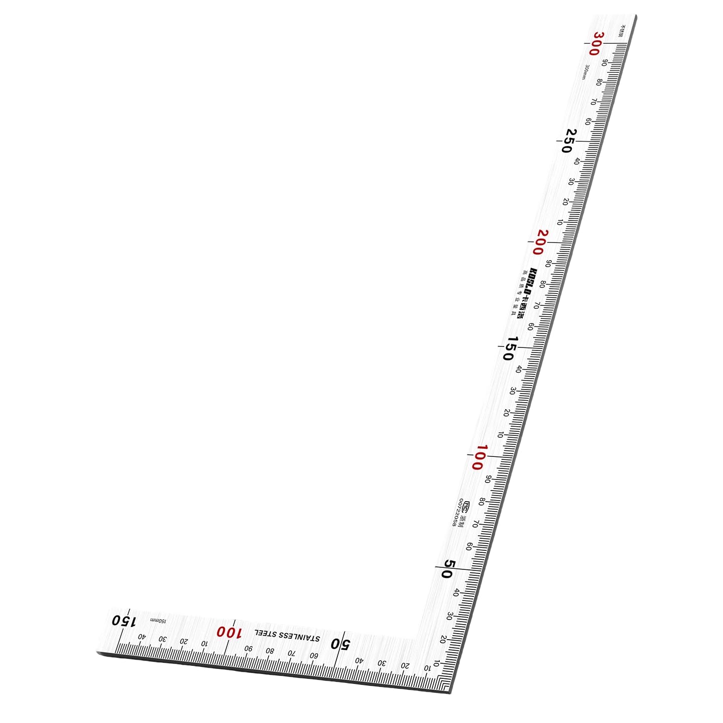Carpentry Measuring Square Stainless Steel L Ruler with Etched Scale for 90 Degree Checking and Scribing Layout Work Carpenter Square Ruler