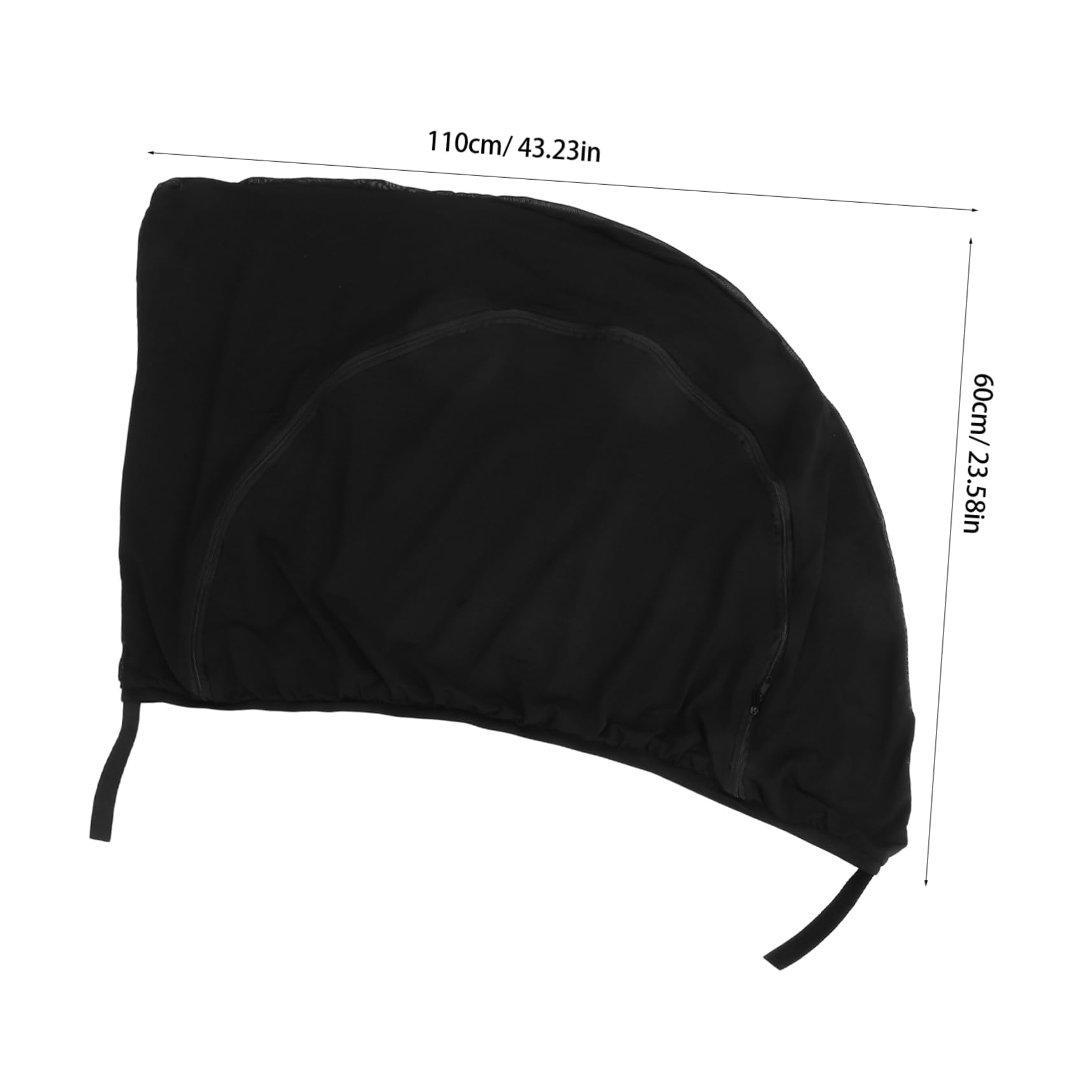 Cortinas para Ventanas Laterales de Coche, 1 Par, Malla Negra