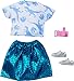 Barbie Fashions Complete Looks 4 of Doll Clothes Inspired by Popular Brand Roxy, Complete Look with Outfit & Accessories for Barbie Dolls, Gift for Kids 3 to 8 Years Old