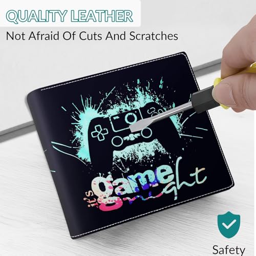 Image of Teen Boys Wallet Gifts for Gamers Boys Gamepad Leather Wallets Credit Id Card Cash Holder Rfid Blocking Zipper Aesthetic Wallets With Coin Pocket Id Window Gaming Wallets for Gamers Men Boys Teenager