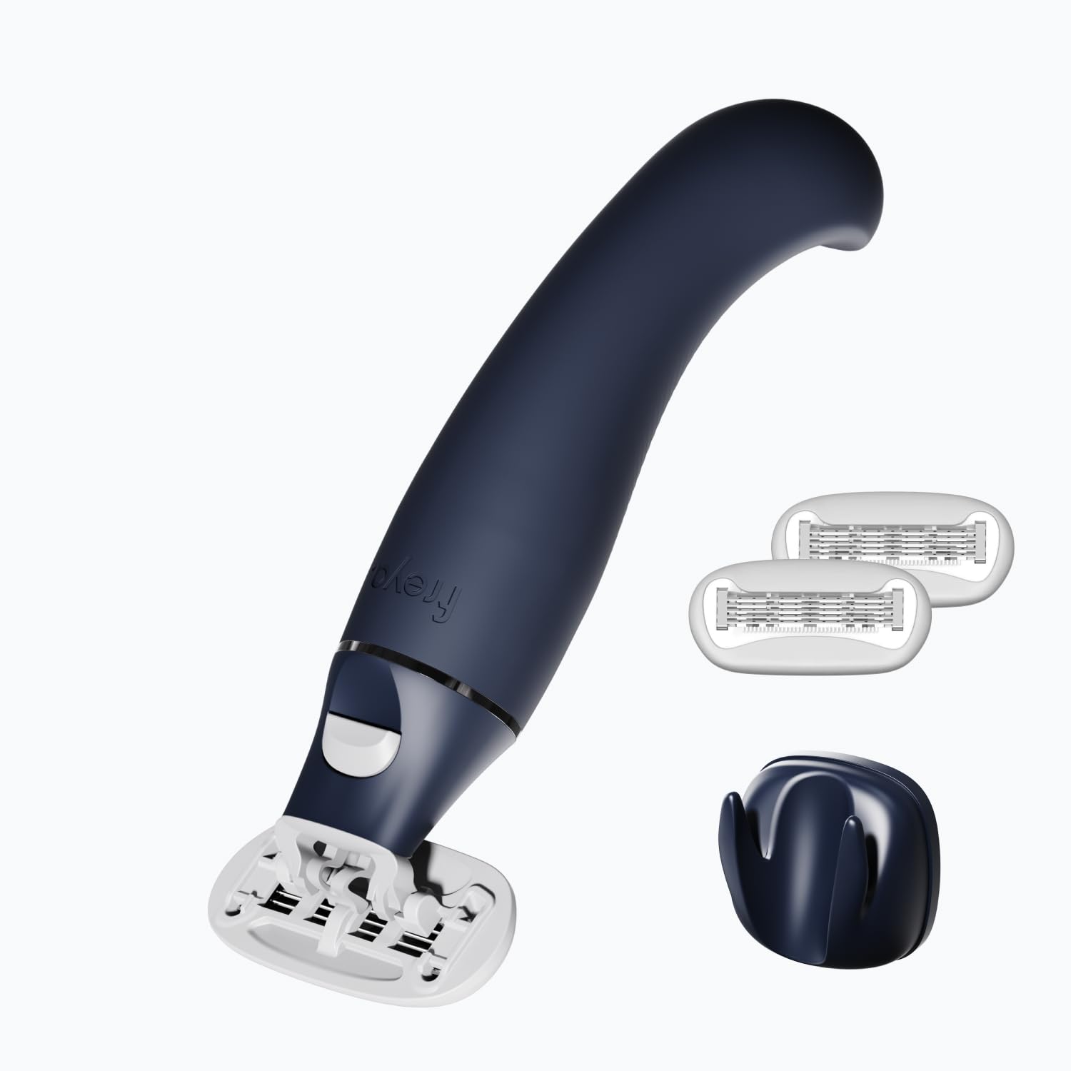 Freya Shaving Starter Kit With Purple Handle, 2 Blades And Holder - Raven