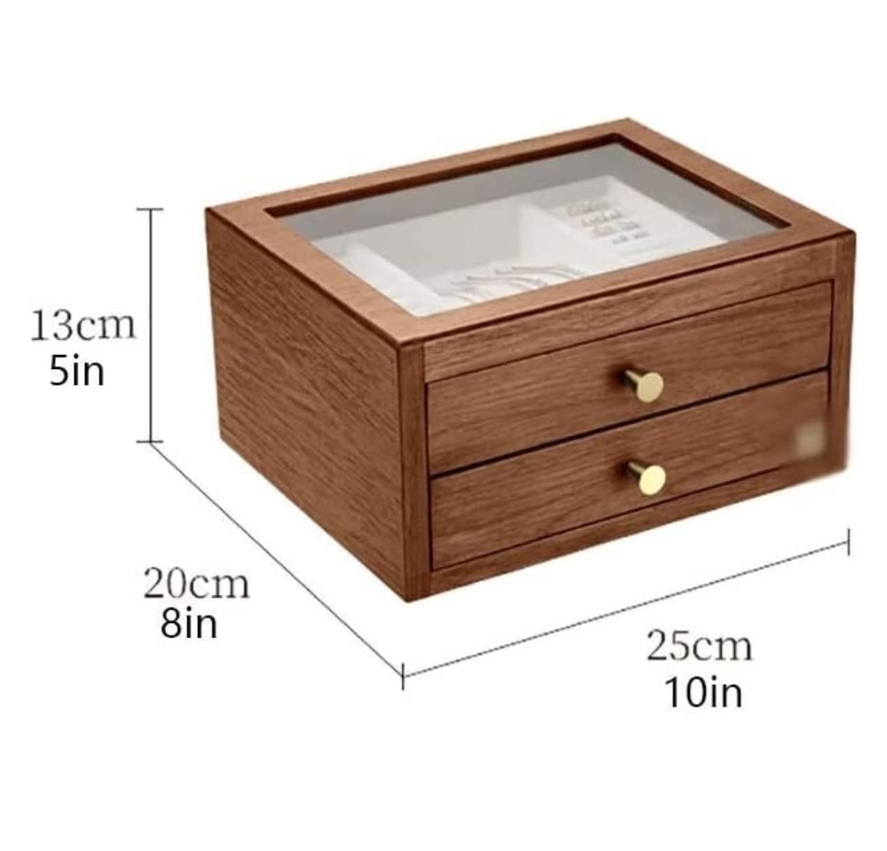 Coffret À Bijoux Boîte À Bijoux Vintage Organisateur Bois 2 Tiroirs Présentoirs À Bijoux Étui Bagues Collier Rangement Boîte À Bijoux Rangement