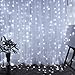 TORCHSTAR 9.8FT × 9.8FT Window Curtain Light, Extendable String Light Kit, Pure White, 8 Modes Outdoor Nativity Scenes for Party, Wedding, Restaurant, Festival, Hotel, Bar, Home, Patio, Garden