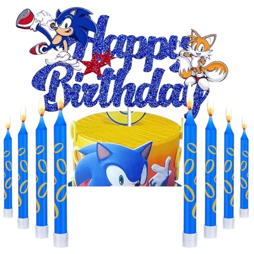 Jofiesu 13pcs Cartoon Birthday Cake Toppers Candle Cake Decorations - cake topper cupcake toppers for Birthday Party Decorations