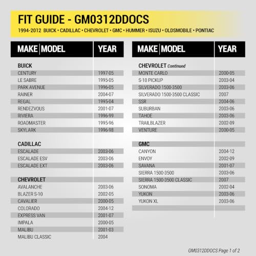 Image of Scosche GM0312DDOCS Double DIN Radio Installation Kit Compatible with Select 1994-2012 General Motors Vehicles - Complete Car Stereo Install Kit with Steering Wheel Controls - See Fit Guide in Images