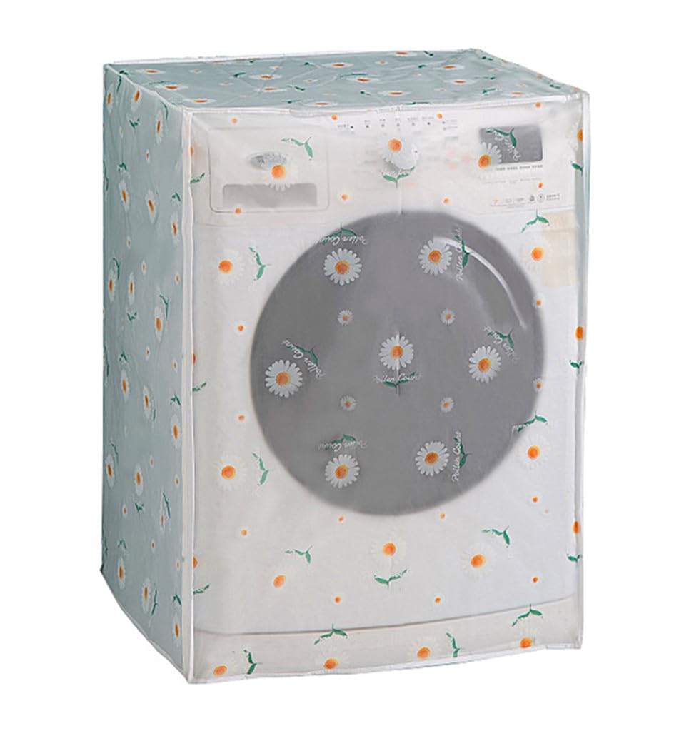 Kinteshun Washing Machine Cover,Washer Dryer Dustproof Waterproof Protection Case Cover Washing Appliance Protector(Front-loading)