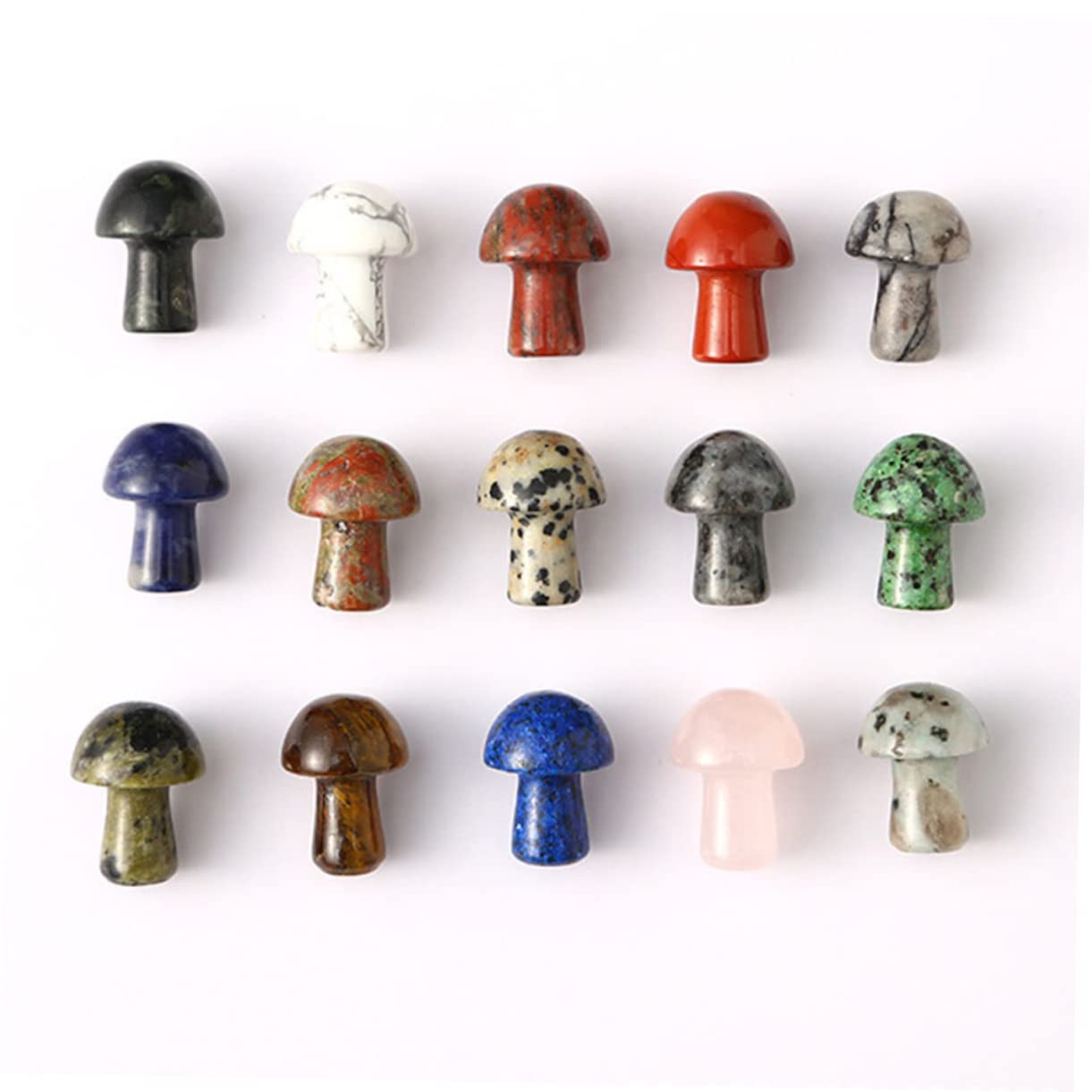 TOYANDONA 3 Sätze Kristall-pilz-Ornament Pilzkristalle Masse Pilzsteine Pilz Zeug Pilz-Aquarium-Dekorationen Mini-kristallpilz Winzige Pilze Naturstein Zufällige Farbe 15 Stück * 3