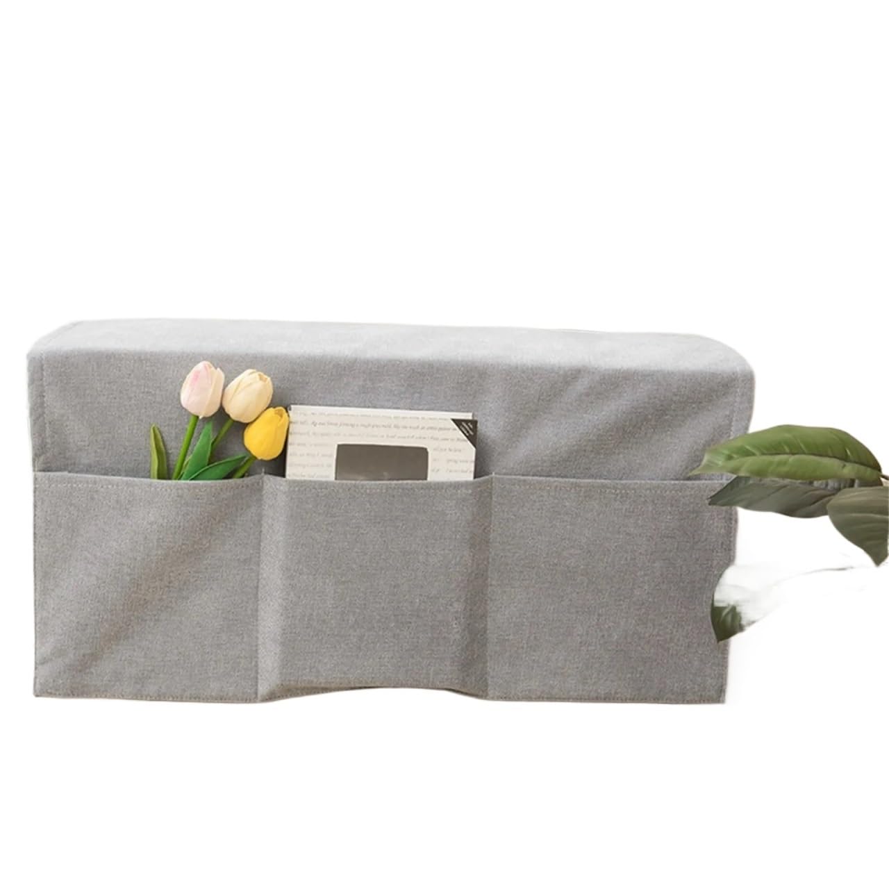 Yangshe Sofa Armrest Organizer Pouch 2-Pack with Side Pockets for Remote Control Storage