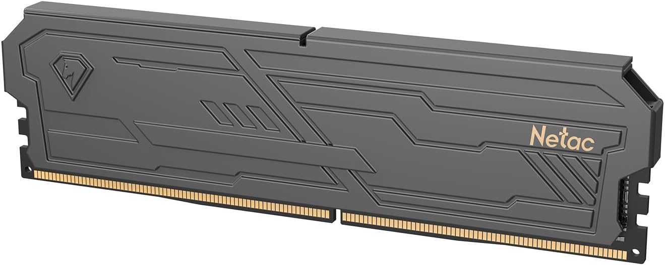 Netac DDR4 2666MHz 8GB, Desktop Memory DDR4, CL19 Gaming Memory 8GB, with Heat Sink, for Computer Game Black