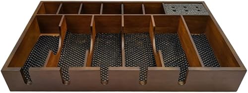 Organizador de bandeja de almacenamiento para cortapelos: Soporte para recortadores de pelo, bandeja de madera, organizador de herramientas de