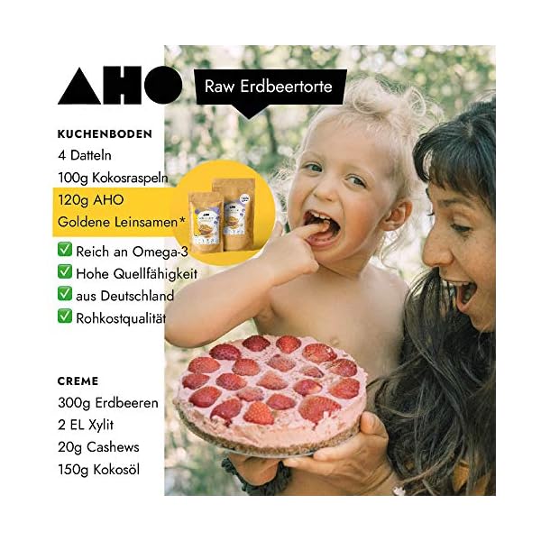 AHO Goldene Leinsamen aus deutschem Bio-Anbau 850g | 100% Plastikfrei, Regional, Öko | Lokales Superfood (850g) – Bild 6
