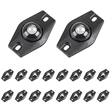 FGY 16PCS Self-Adhesive Caster Wheels Mini Appliance Wheels for Kitchen Appliances Small Storage Box Black
