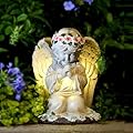 Solar Fairy Garden Decor for Outside Prayed Angel Sculptures Home Decoration, Solar Powered Angel Garden Statues for Outdoor Patio Yard Ornaments, Unique Gifts for Mom Grandma Wife
