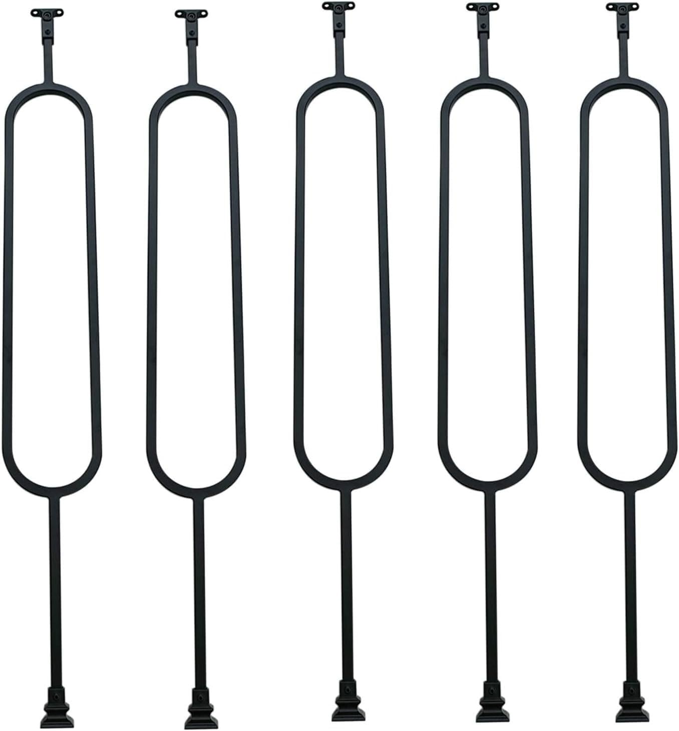 Ensemble de balustrade noire d'intérieur de haute qualité architecturale