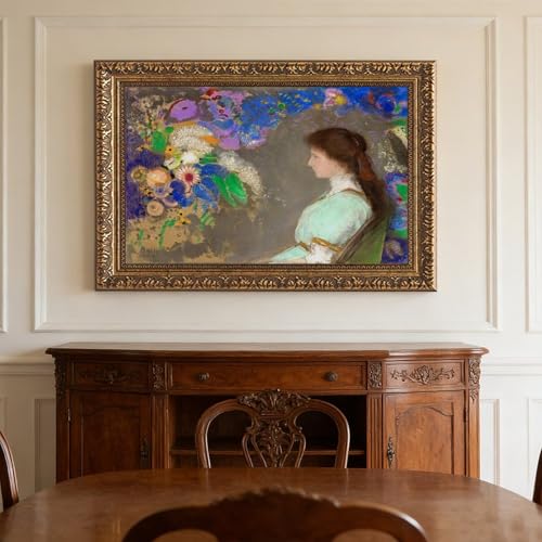Décoration murale Odilon Redon Portrait de Violette Heymann cadre inclus